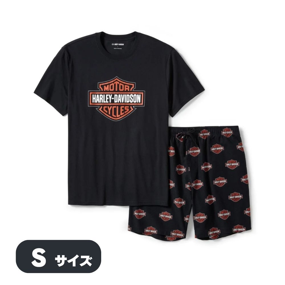 ハーレーダビッドソン 純正 バー&シールド柄 メンズパジャマショーツ
